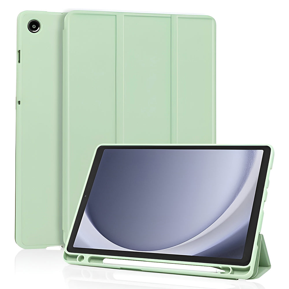 Deksel for Samsung Galaxy Tab A11 / Tab A9, Techsuit, Flex Trifold New Model, Matcha Grønn