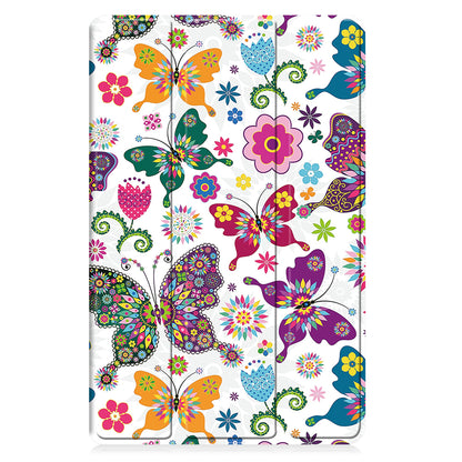 Deksel for Samsung Galaxy Tab A11 / Tab A9, Techsuit, FoldPro Butterfly Ny Modell, Flerfarget
