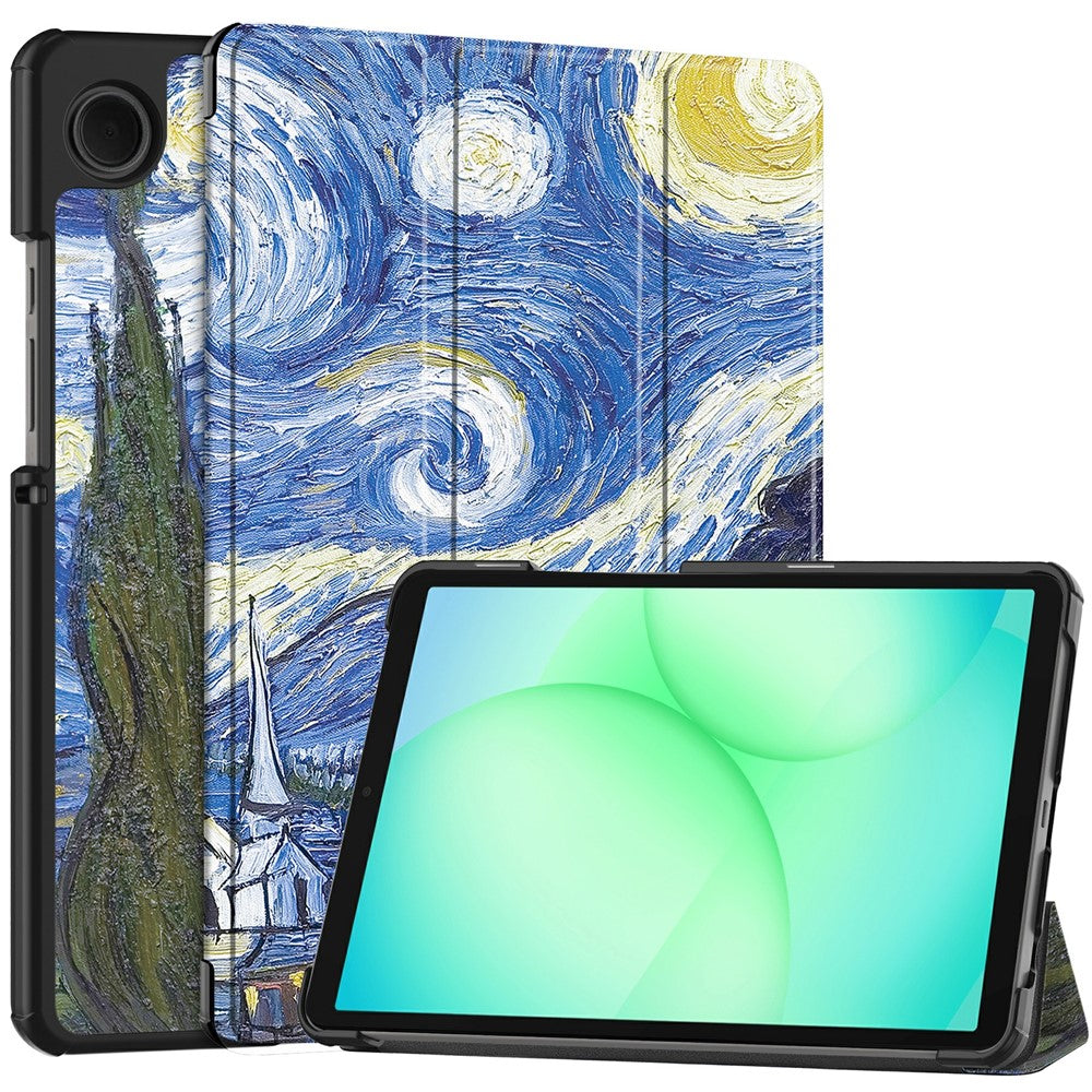 Deksel for Samsung Galaxy Tab A11 / Tab A9, Techsuit, FoldPro Starry Night Ny Modell, Flerfarget