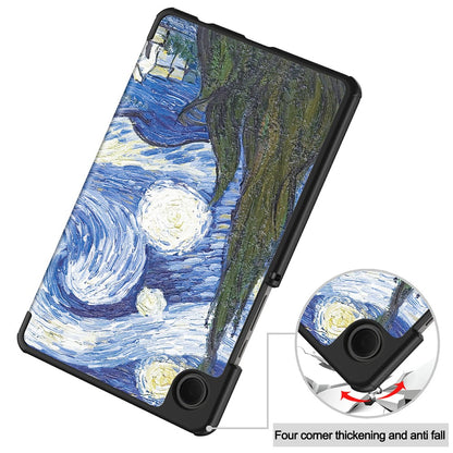 Deksel for Samsung Galaxy Tab A11 / Tab A9, Techsuit, FoldPro Starry Night Ny Modell, Flerfarget