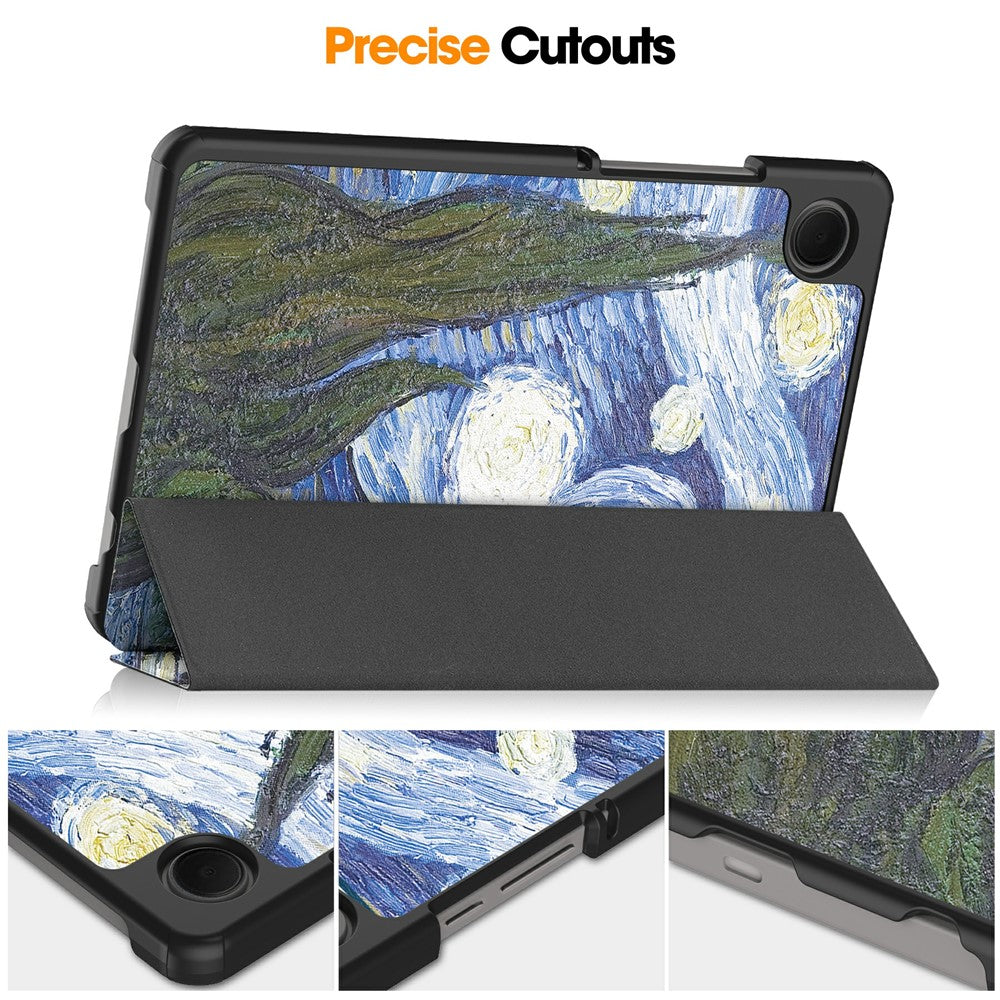 Deksel for Samsung Galaxy Tab A11 / Tab A9, Techsuit, FoldPro Starry Night Ny Modell, Flerfarget