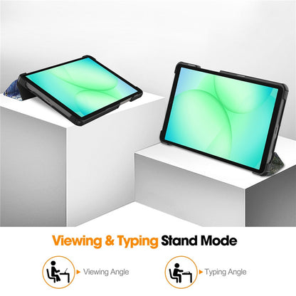 Deksel for Samsung Galaxy Tab A11 / Tab A9, Techsuit, FoldPro Starry Night Ny Modell, Flerfarget