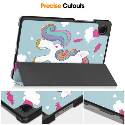 Deksel for Samsung Galaxy Tab A11 / Tab A9, Techsuit, FoldPro Unicorn Ny Modell, Flerfarget