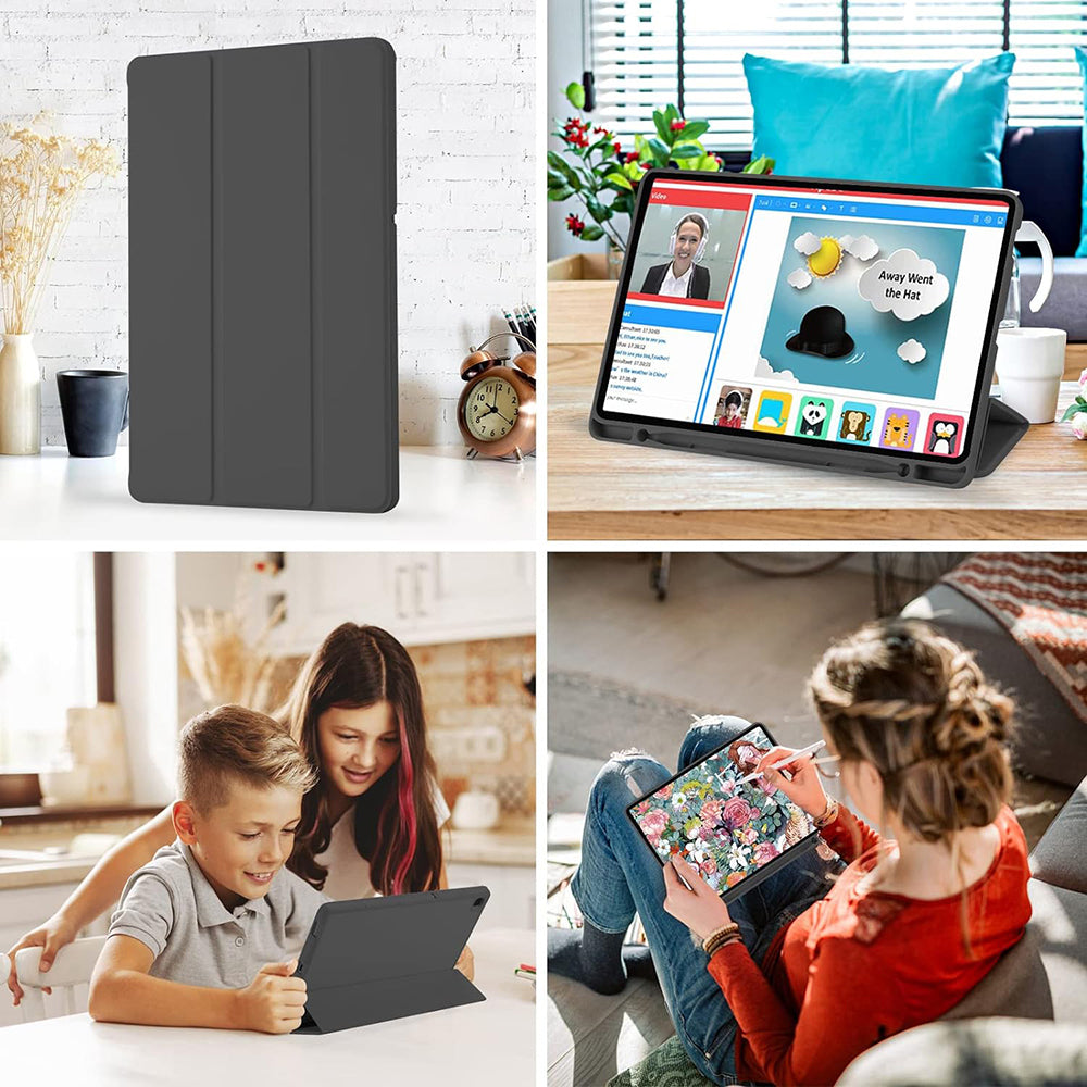 Deksel for Samsung Galaxy Tab A7 Lite, Techsuit, Flex Trifold, Svart