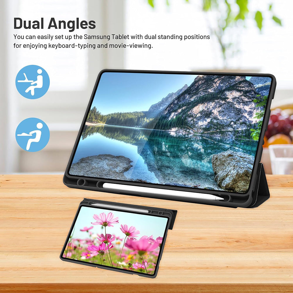 Deksel for Samsung Galaxy Tab A11+ / Tab A9+, Techsuit, Flex Trifold, Blå