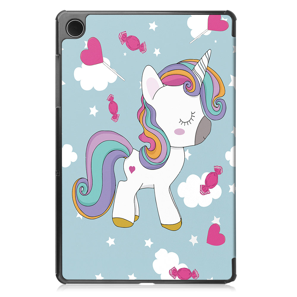 Deksel til Samsung Galaxy Tab A9+, Techsuit, FoldPro Unicorn, Flerfarget