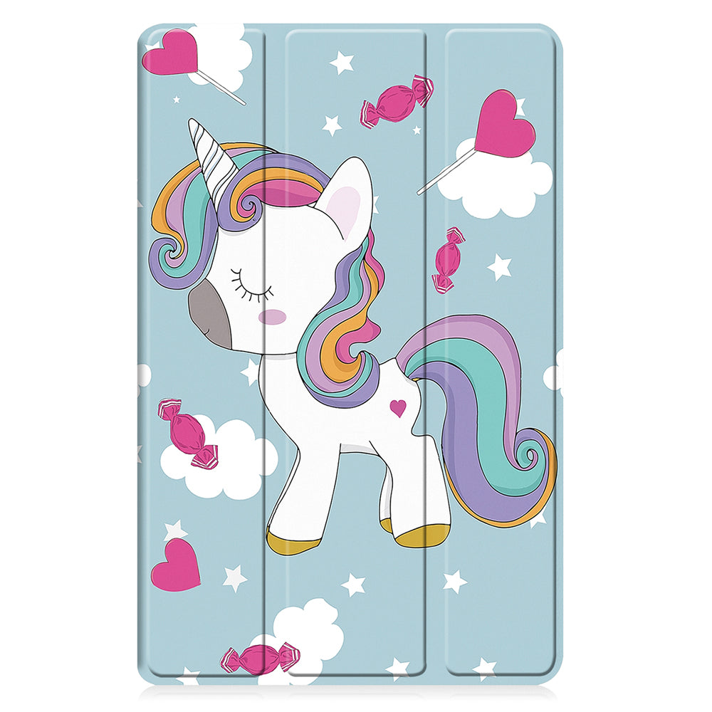 Deksel til Samsung Galaxy Tab A9+, Techsuit, FoldPro Unicorn, Flerfarget