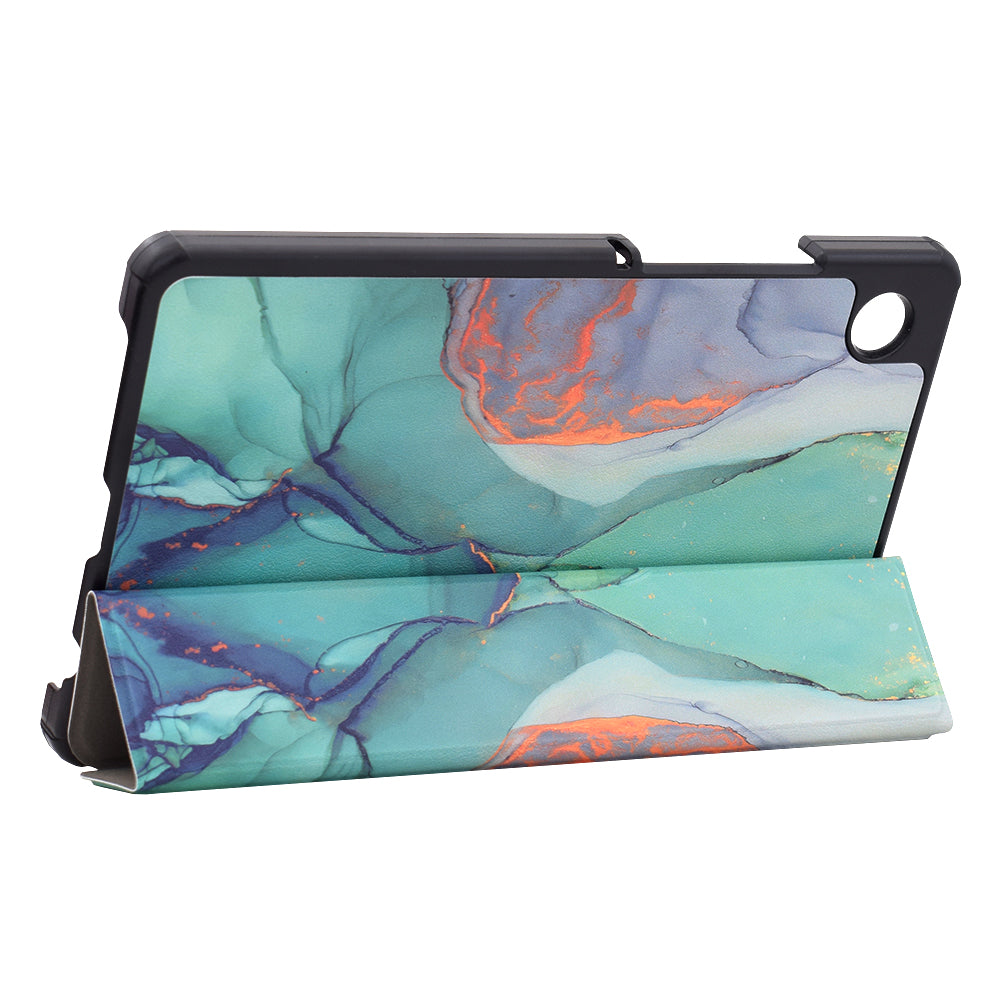 Etui for Samsung Galaxy Tab A11 / Tab A9, Techsuit, FoldPro Green Time, Flerfarget