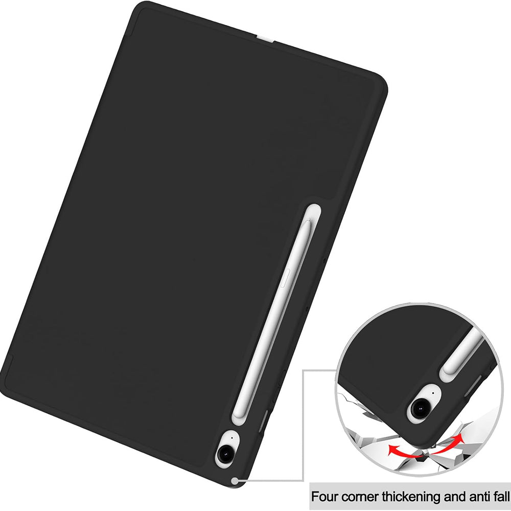 Deksel for Samsung Galaxy Tab S10 FE+, Techsuit, Flex Trifold, Svart