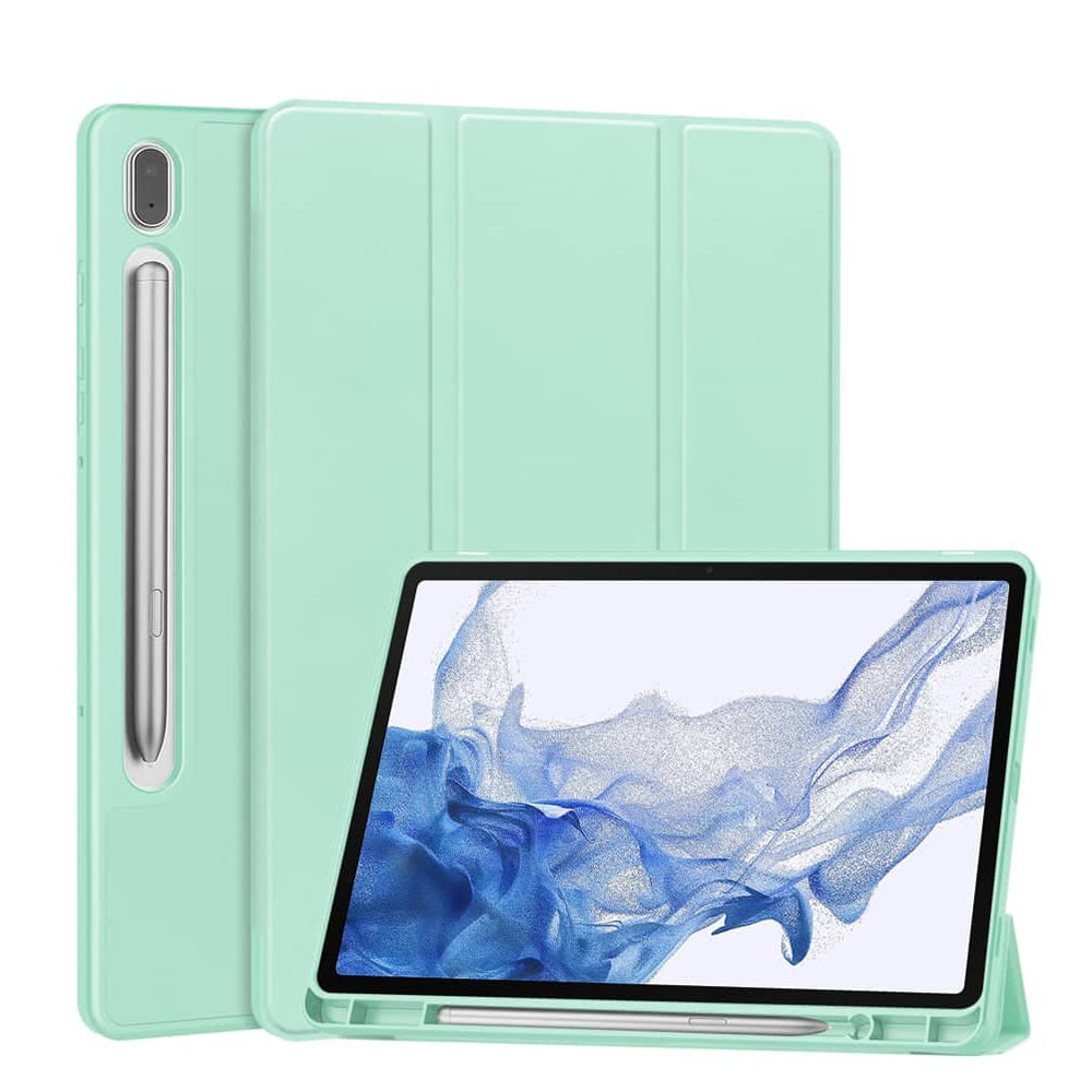 Deksel for Samsung Galaxy Tab S10 FE+, Techsuit, Flex Trifold, Matcha grønn