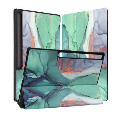 Deksel til Samsung Galaxy Tab S10 FE+, Techsuit, FoldPro Green Time, Flerfarget