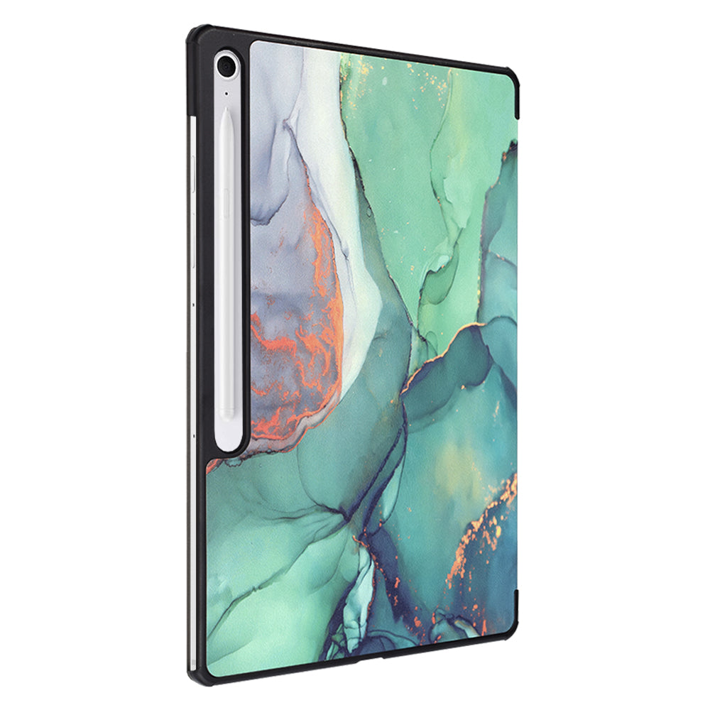 Deksel til Samsung Galaxy Tab S10 FE+, Techsuit, FoldPro Green Time, Flerfarget
