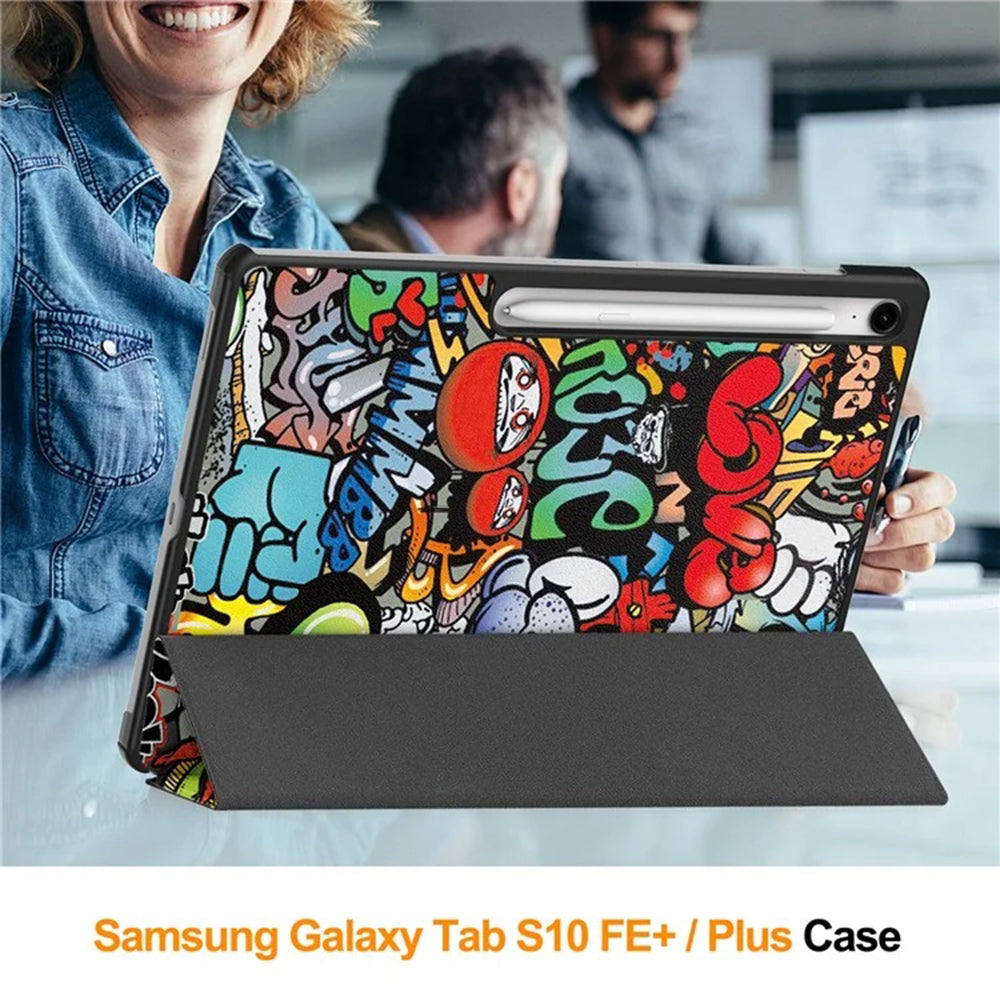 Deksel til Samsung Galaxy Tab S10 FE+, Techsuit, FoldPro Urban Vibe, Flerfarget