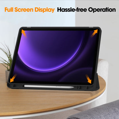 Deksel for Samsung Galaxy Tab S10 FE / Tab S9 FE / Tab S9, Techsuit, Flex Trifold, Svart
