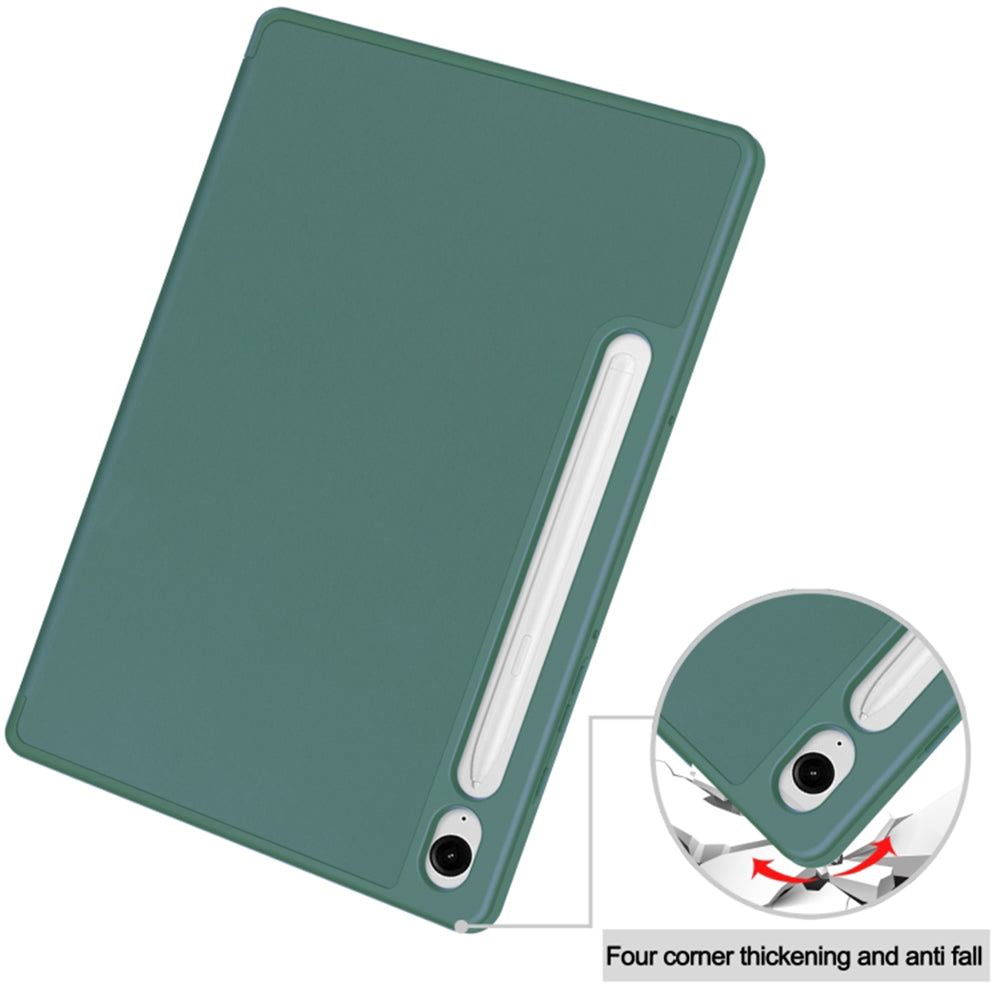 Deksel for Samsung Galaxy Tab S10 FE / Tab S9 FE, Techsuit, Flex Trifold, Grønn