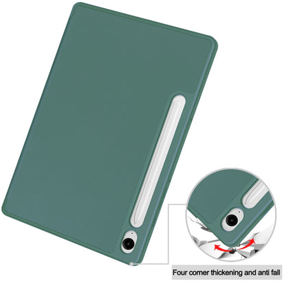Deksel for Samsung Galaxy Tab S10 FE / Tab S9 FE, Techsuit, Flex Trifold, Grønn