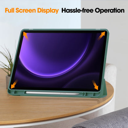 Deksel for Samsung Galaxy Tab S10 FE / Tab S9 FE, Techsuit, Flex Trifold, Grønn