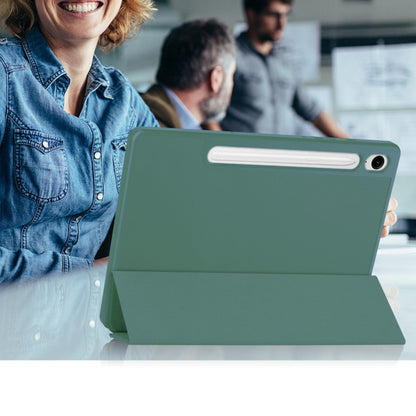 Deksel for Samsung Galaxy Tab S10 FE / Tab S9 FE, Techsuit, Flex Trifold, Grønn