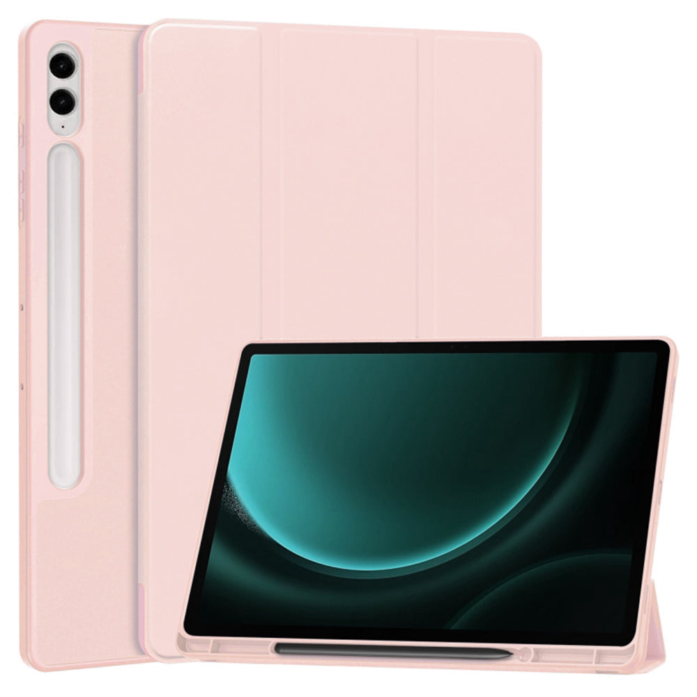 Deksel for Samsung Galaxy Tab S10+ / Tab S9 FE+ / Tab S9+, Techsuit, Flex Trifold, Rosa