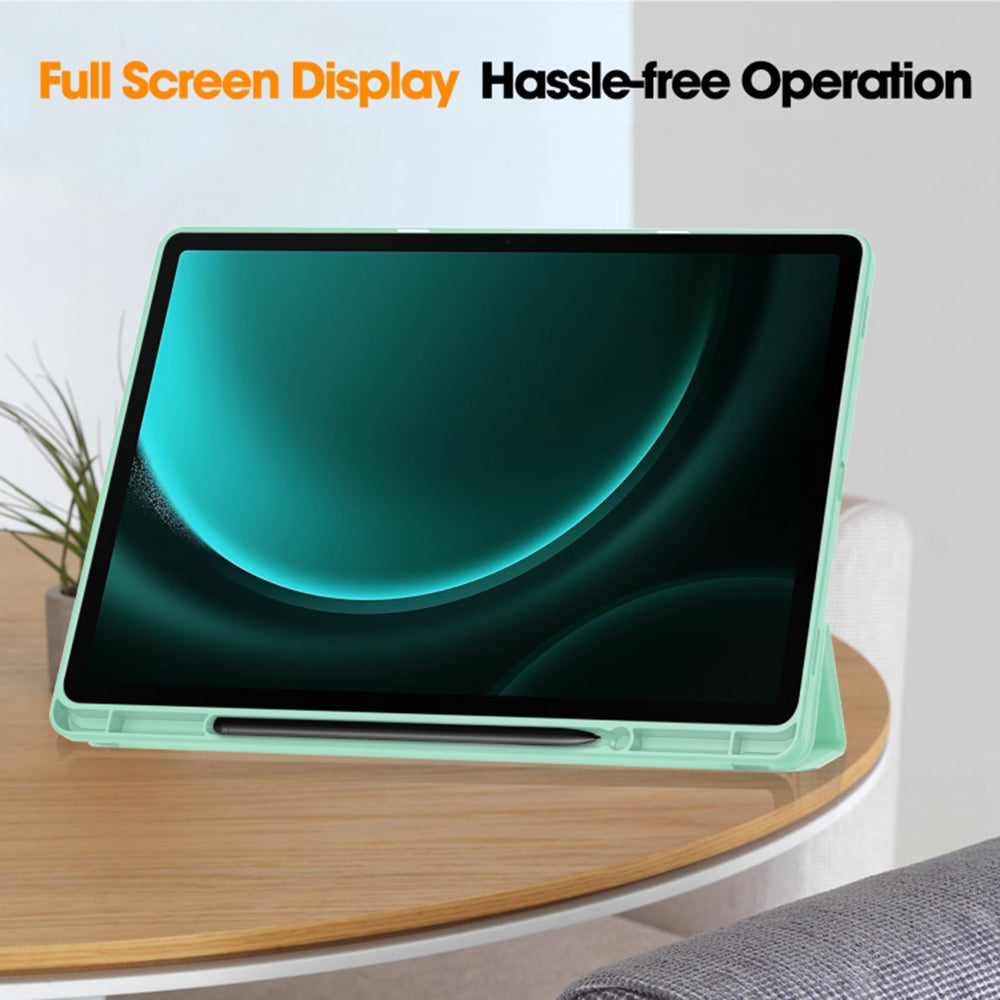Deksel for Samsung Galaxy Tab S10 Ultra / Tab S9 Ultra, Techsuit, Flex Trifold, Grå