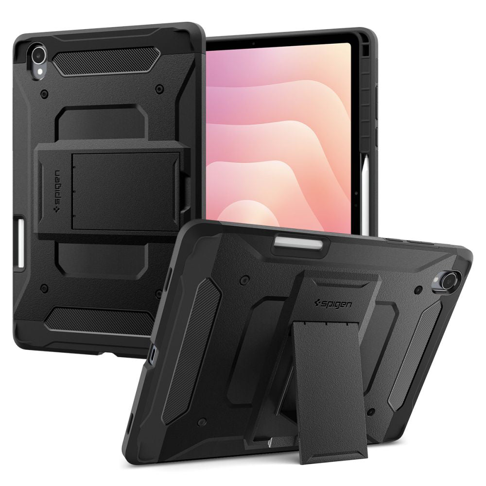 Deksel for Samsung Galaxy Tab S12 Plus, Spigen, Tough Armor Pro, Svart ACS11827