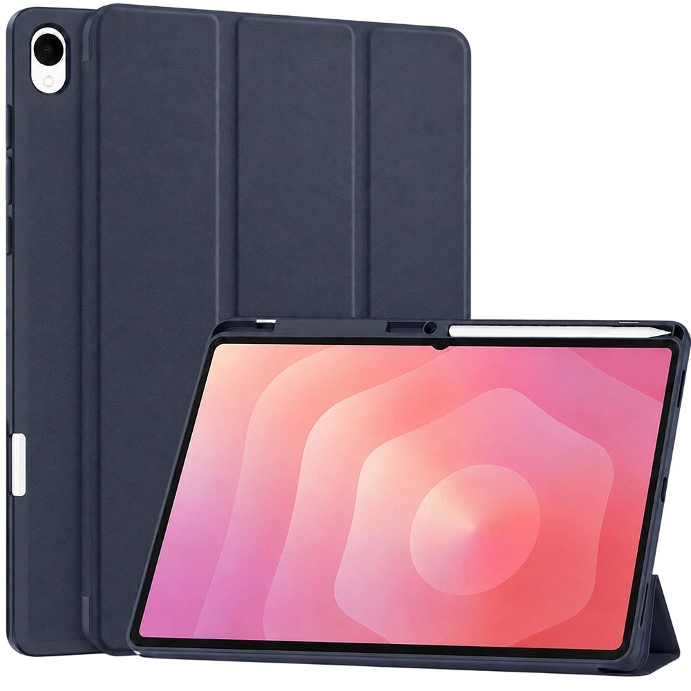 Deksel for Samsung Galaxy Tab S12 Plus, Techsuit, Flex Trifold, Mørk Blå