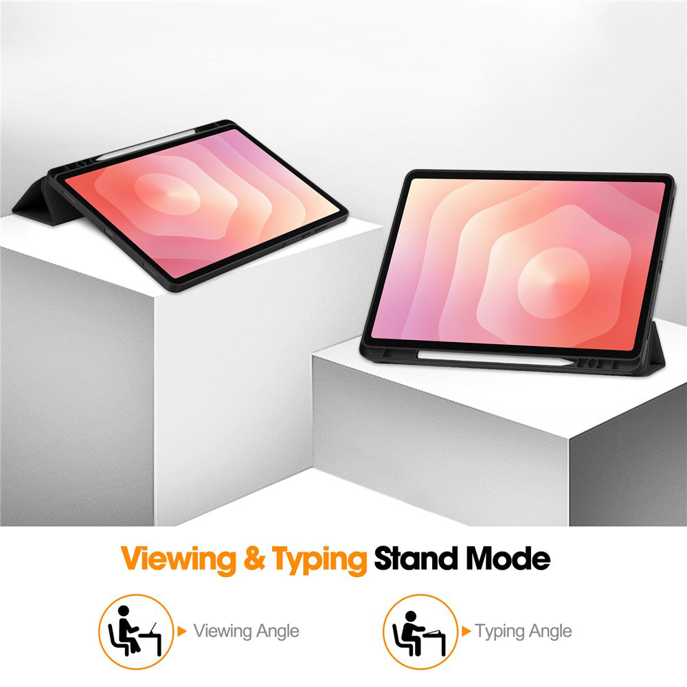 Deksel for Samsung Galaxy Tab S12 Plus, Techsuit, Flex Trifold, Svart