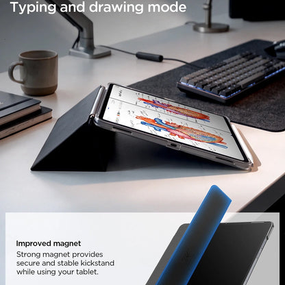 Deksel til Samsung Galaxy Tab S12 Ultra / Tab S11 Ultra, Spigen Liquid Air Folio, svart ACS11821