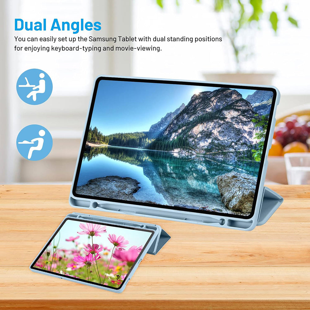 Deksel for Samsung Galaxy Tab S6 Lite (2024) / Tab S6 Lite (2022) / Tab S6 Lite (2020), Techsuit, Flex Trifold, Blå