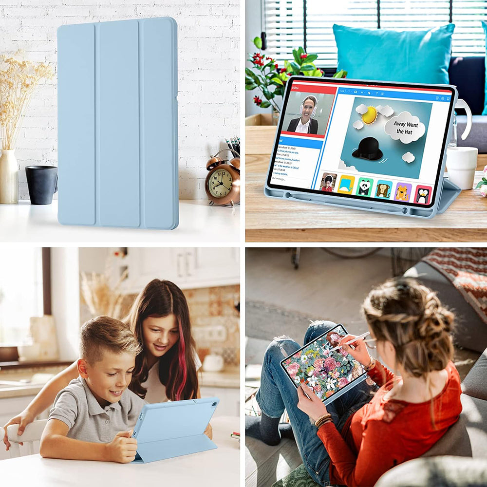 Deksel for Samsung Galaxy Tab S6 Lite (2024) / Tab S6 Lite (2022) / Tab S6 Lite (2020), Techsuit, Flex Trifold, Blå