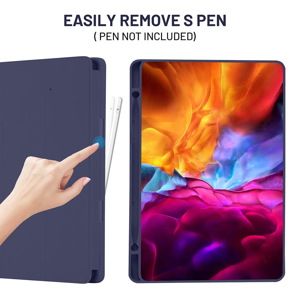 Deksel for Samsung Galaxy Tab S6 Lite (2024) / Tab S6 Lite (2022) / Tab S6 Lite (2020), Techsuit, Flex Trifold, Marineblå