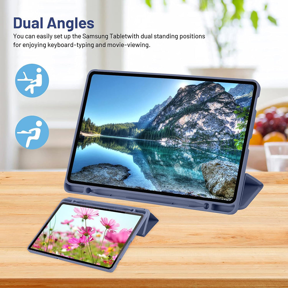 Deksel for Samsung Galaxy Tab S6 Lite (2024) / Tab S6 Lite (2022) / Tab S6 Lite (2020), Techsuit, Flex Trifold, Lilla