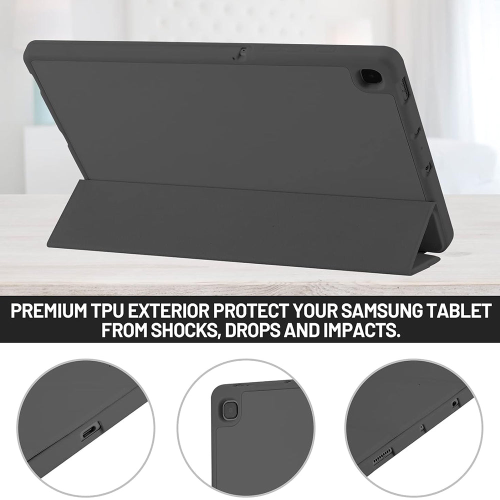 Deksel for Samsung Galaxy Tab S6 Lite (2024) / Tab S6 Lite (2022) / Tab S6 Lite (2020), Techsuit, Flex Trifold, Svart