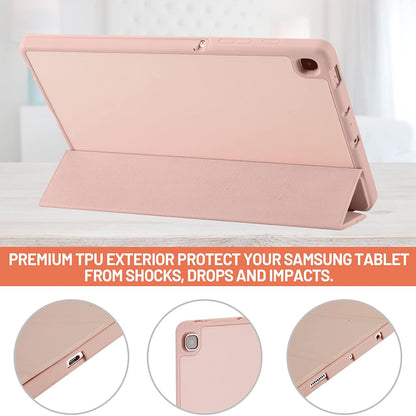 Deksel for Samsung Galaxy Tab S6 Lite (2024) / Tab S6 Lite (2022) / Tab S6 Lite (2020), Techsuit, Flex Trifold, Rosa