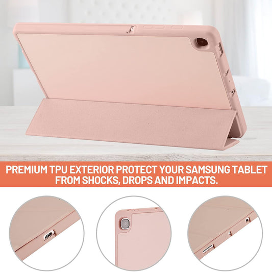 Deksel for Samsung Galaxy Tab S6 Lite (2024) / Tab S6 Lite (2022) / Tab S6 Lite (2020), Techsuit, Flex Trifold, Rosa