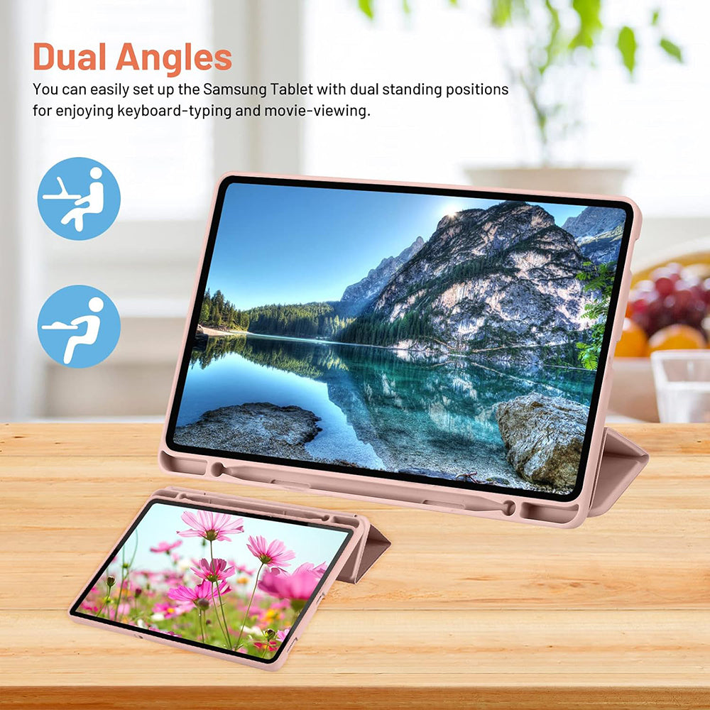 Deksel for Samsung Galaxy Tab S6 Lite (2024) / Tab S6 Lite (2022) / Tab S6 Lite (2020), Techsuit, Flex Trifold, Rosa