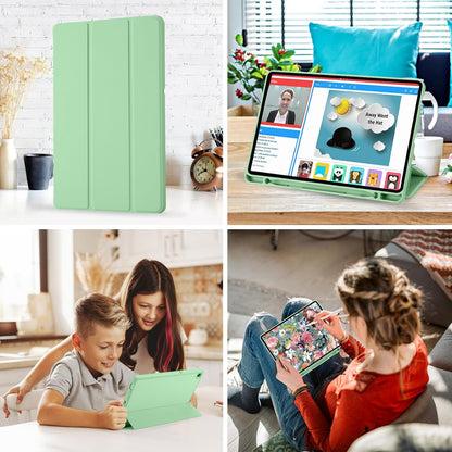 Deksel for Samsung Galaxy Tab S6 Lite (2024) / Tab S6 Lite (2022) / Tab S6 Lite (2020), Techsuit, Flex Trifold, Matcha grønn