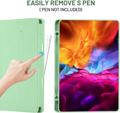 Deksel for Samsung Galaxy Tab S6 Lite (2024) / Tab S6 Lite (2022) / Tab S6 Lite (2020), Techsuit, Flex Trifold, Matcha grønn