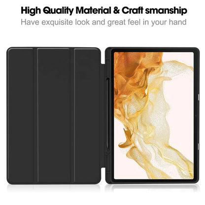 Deksel for Samsung Galaxy Tab S8+ / Tab S7+, Techsuit, Flex Trifold, Svart