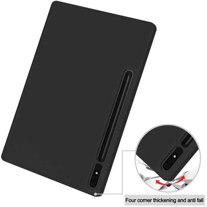 Deksel for Samsung Galaxy Tab S8+ / Tab S7+, Techsuit, Flex Trifold, Svart