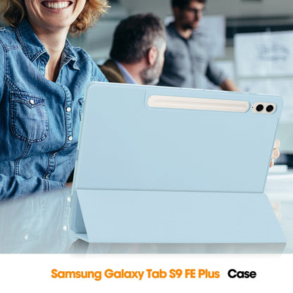 Deksel for Samsung Galaxy Tab S9 FE+, Techsuit, Flex Trifold, Blå
