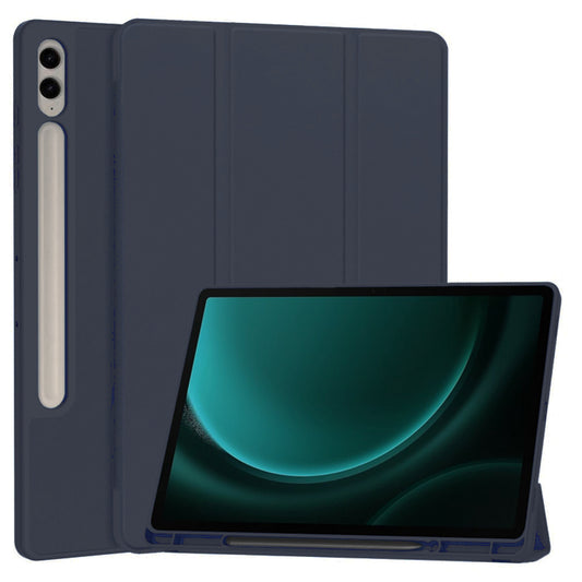 Deksel for Samsung Galaxy Tab S9 FE+, Techsuit, Flex Trifold, Marineblå