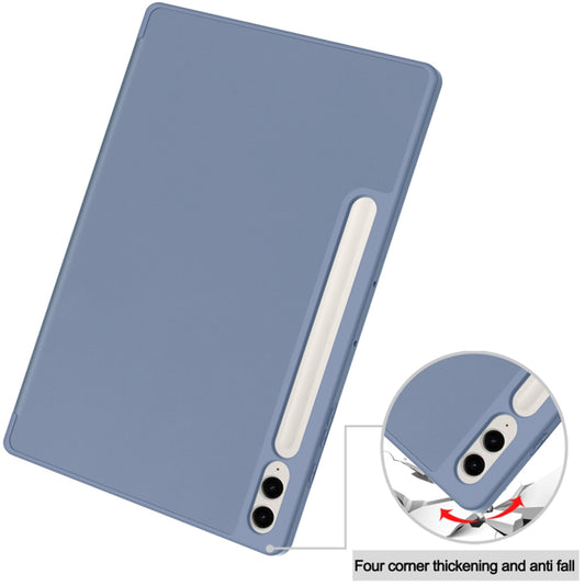 Deksel for Samsung Galaxy Tab S9 FE+, Techsuit, Flex Trifold, Marineblå
