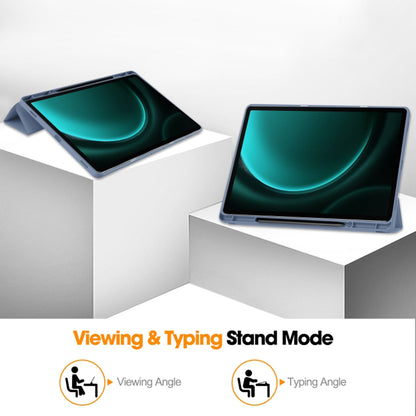 Deksel for Samsung Galaxy Tab S9 FE+, Techsuit, Flex Trifold, Lilla