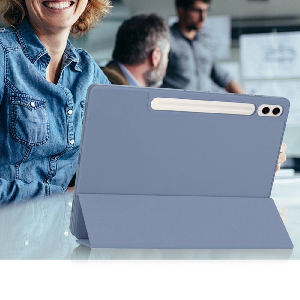 Deksel for Samsung Galaxy Tab S9 FE+, Techsuit, Flex Trifold, Lilla