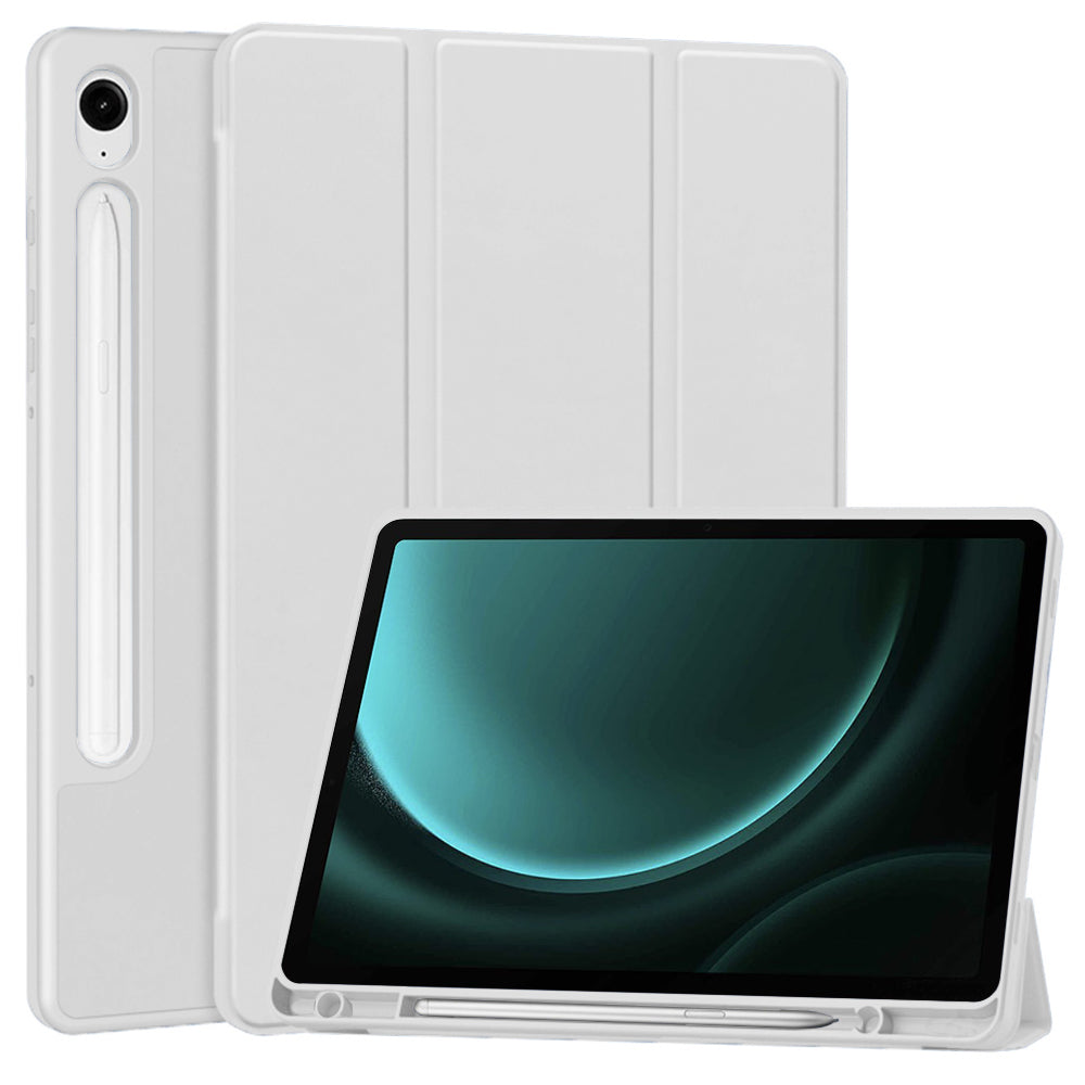 Deksel for Samsung Galaxy Tab S10 FE / Tab S9 FE / Tab S9, Techsuit, Flex Trifold, Grå