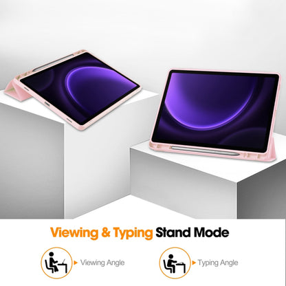 Deksel for Samsung Galaxy Tab S9 FE / Tab S9 / Tab S10 FE, Techsuit, Flex Trifold, Rosa