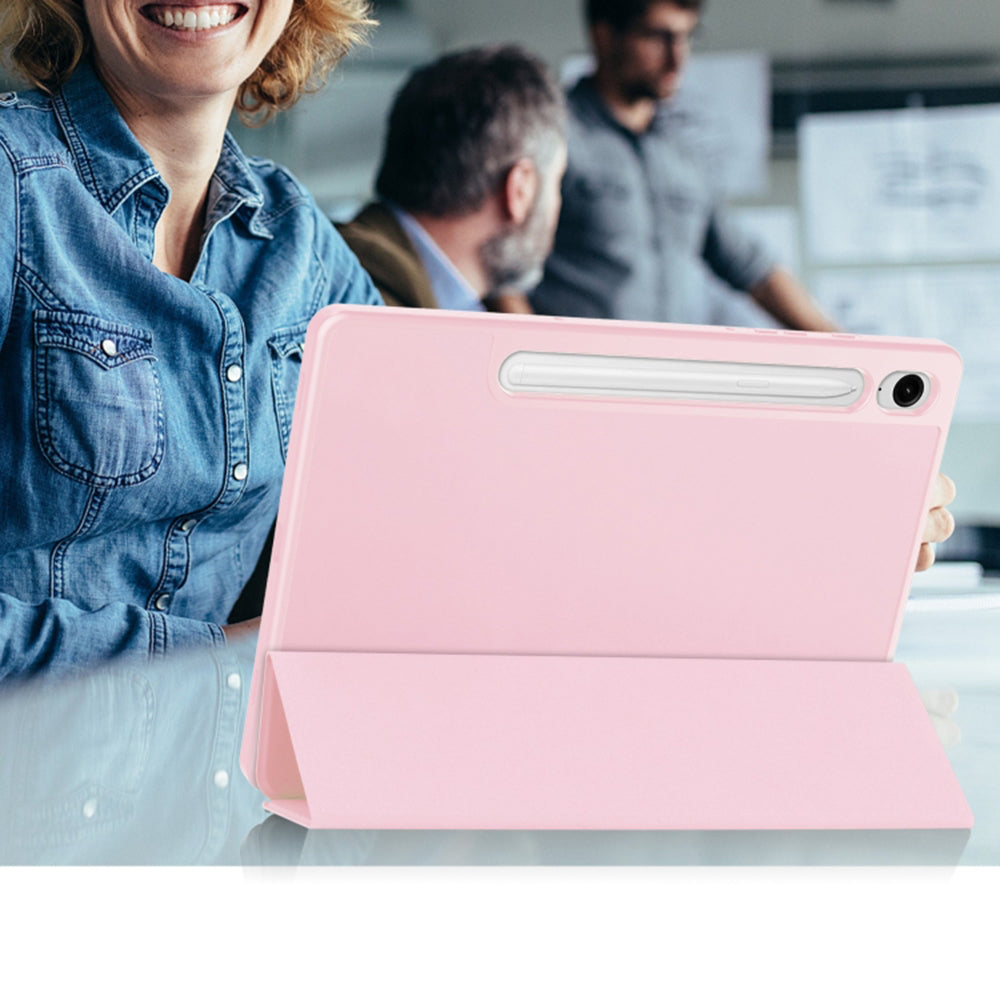 Deksel for Samsung Galaxy Tab S9 FE / Tab S9 / Tab S10 FE, Techsuit, Flex Trifold, Rosa