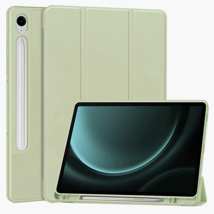 Deksel for Samsung Galaxy Tab S9 FE / Tab S9 / Tab S10 FE, Techsuit, Flex Trifold, Matcha grønn