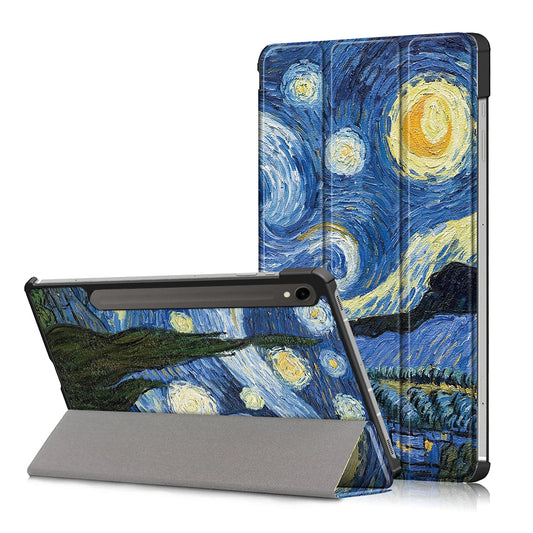 Deksel for Samsung Galaxy Tab S9 FE / Tab S9 / Tab S10 FE, Techsuit, FoldPro Starry Night, Flerfarget